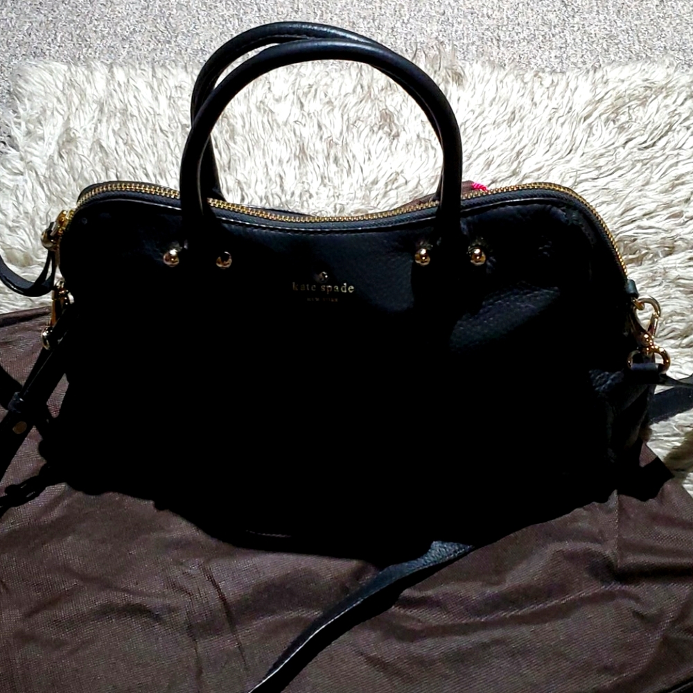 Kate Spade Black Leather Bag.